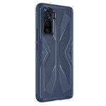 Custodia protettiva in TPU in gomma antiurto per vivo iQOO 5 Butterfly Shadow (blu)