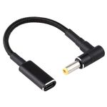 PD 100 W 18,5-20 V 5,5 x 2,5 mm da gomito a USB-C / Type-C Cavo a treccia di nylon