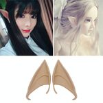 10 paia di puntelli cosplay per orecchie in lattice di elfo di Halloween, dimensioni: 12 cm (carnagione)