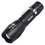 T02 Mini torcia con clip per penna T6 Zoom telescopico Torcia a LED Torcia per esterni impermeabile a lunga distanza
