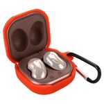 Custodia protettiva per auricolari in silicone anti-caduta con gancio per Samsung Galaxy Buds Live / Buds2 / Buds Pro / Buds2 Pro (rosso)