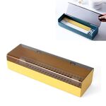Scatola portaoggetti per bacchette con separatore di scarico in plastica a prova di polvere per la cucina domestica (giallo)