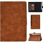 Per Samsung Galaxy Tab S8 / GALAXY TAB S7 11.0 T870 Custodia in pelle flip orizzontale orizzontale con supporto e slot per carte e sonno / sveglia (marrone)