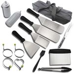 15 pezzi / set set di strumenti per barbecue in acciaio inossidabile per esterni set di griglia per barbecue per bottiglia di salsa di pomodoro