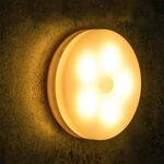 Lampada da comodino per camera da letto con controllo della luce notturna a LED a induzione intelligente del corpo umano, stile: ricaricabile (luce calda)
