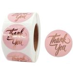 2 pezzi acqua rosa timbratura a caldo grazie autoadesivo busta decorazione regalo, dimensioni: 3.8 cm / 1.5 pollici (C-22-38)