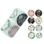 2 pezzi laminati floreali grazie sigillo decorazione busta decorazione di nozze, dimensioni: 5 cm / 2 pollici