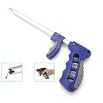Separatore di attrezzatura da pesca e amo da pesca Dispositivo di rimozione del gancio in lega di alluminio Dispositivo di rimozione del gancio a forma di T portatile, specifica: piccolo (blu grigio)