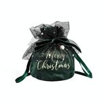 5 pezzi Sacchetto regalo di frutta della pace in velluto di Natale Forniture natalizie Sacchetto regalo di caramelle per bambini (verde)