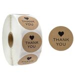 10 pezzi Kraft Carta Rotolo Adesivo Grazie Sticker etichetta Adesivo Rosso Love Busta Decorazione, Dimensioni: 2.5 cm / 1 pollice (B-10)