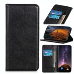 Per Alcatel 3X 2020 Custodia in pelle a vibrazione orizzontale con struttura magnetica a cavallo pazzo con supporto, slot per schede e portafoglio (nero)