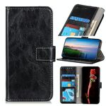 Per Alcatel 3X 2020 Retro Crazy Horse Texture Custodia in pelle a vibrazione orizzontale con supporto e slot per schede e cornice per foto e portafoglio (nero)