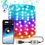 RGB USB LED Filo di rame Stringa luminosa Decorazione festiva Stringa luminosa Bluetooth Controllo APP mobile, Lunghezza: 10 m 100 LED