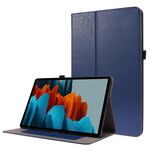 Per Samsung Galaxy Tab S8 + / TAB S8 PLUS / TAB S7 FE / TAB S7 + / T970 Crazy Horse Texture orizzontale flip custodia in pelle con supporto a 2 pieghevole e slot per schede (blu scuro)