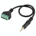 Terminali collegabili da 3,5 mm maschio a 4 pin Connettore senza saldatura Cavo adattatore di connessione senza saldatura, lunghezza: 30 cm