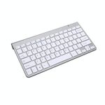 Computer desktop portatile USB esterno Mini tastiera mouse wireless universale, Stile: tastiera (argento)