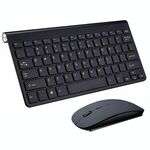 Notebook esterno USB Computer desktop Mini mouse con tastiera wireless universale, Stile: Set tastiera e mouse (nero)
