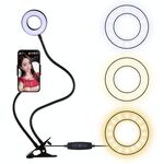 Luce di riempimento a LED con clip in lega di alluminio per trasmissione live regolabile da 3,5 pollici con morsetto per telefono
