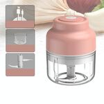 Macchina per aglio con ricarica USB senza fili Macchina per integratori alimentari per bambini, Stile: 100 ml Piccola potenza (rosa)