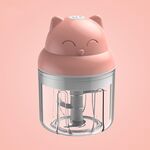 Macchina per aglio con ricarica USB senza fili Macchina per integratori alimentari per bambini, Stile: 250ml Carne macinata a potenza aumentata (rosa)