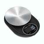 Bilancia elettronica da cucina Bilancia per gioielli in acciaio inossidabile di alta precisione, stile: orlatura, specifica: 5 kg / 1 g