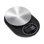 Bilancia elettronica da cucina Bilancia per gioielli in acciaio inossidabile di alta precisione, stile: orlatura, specifica: 5 kg / 0,1 g