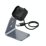 Per Fitbit Versa 2 Portabatterie universale in lega di alluminio (grigio)
