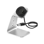 Per Garmin Forerunner 745 / Venu SQ / Fenix ​​6 Portabagiombante universale in lega di alluminio con protezione chip, supporto rapido ricarica, stile: interfaccia destra (argento)