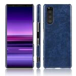 Per Sony Xperia 5 II antiurto Litchi Texture PC + custodia in PU (blu)