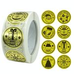 3 pezzi Etichetta per adesivo serie decorazioni natalizie, dimensioni: 2.5 cm / 1 pollice (K-24-25)