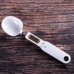 Cucchiaio dosatore elettronico in ABS, strumento di misura per pesare, specifica: 500 g / 0,1 g, colore: bianco