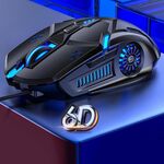 YINDIAO G5 3200 DPI 4 modalità Mouse regolabile con cavo RGB a 6 tasti regolabili (nero)
