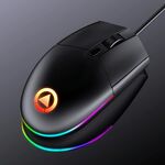 YINDIAO G3SE 1600 DPI 3 modalità Regolabile 3 tasti RGB Light Wired Business Mouse (nero)