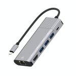 79591 6 in 1 da 8 pin a RJ45 + HDMI + ricarica a 8 pin + 3 porte USB 2.0 Convertitore HUB multifunzionale Docking Station