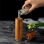 Utensile da cucina per condimento manuale in bottiglia di sale marino per uso domestico macinapepe in legno, specifica: 8 pollici