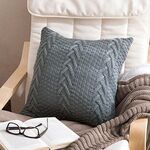 Home Lana Pillowcase a maglia, Colore: Grigio, Dimensioni: 45 x 45 cm
