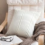 Home Lana Pillowcase a maglia, Colore: bianco, Dimensioni: 45 x 45 cm