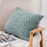 Home Lana Pilowcase a maglia, Colore: Lago verde, Dimensioni: 45 x 45 cm