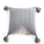 Accessori per la casa Federa a maglia senza nucleo, Dimensioni: 45 x 45 cm (grigio chiaro)