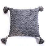 Accessori per la casa Federa a maglia senza nucleo, Dimensioni: 45 x 45 cm (grigio scuro)