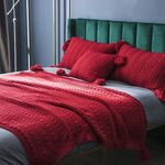 Vestito della federa casual casual della casa della coperta a maglia senza anima (vino rosso)