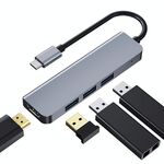 2008N 4 in 1 USB 3.0 x3 + HDMI Multi-function Intelligent Type-C / USB-C HUB Docking Station