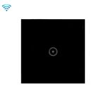 Wifi Wall Touch Panel Switch Controllo vocale Telecomando per cellulare, Modello: Black 1 Gang (Zero Firewire Wifi)