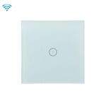 Wi-Fi Wall Touch Panel Switch Controllo vocale Telecomando per cellulare, Modello: White 1 Gang (Single Firewire Zigbee)