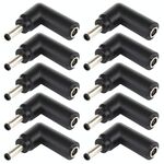 10 PCS 4,5 x 3,0 mm femmina a 4,5 x 3,0 mm maschio connettore adattatore a gomito