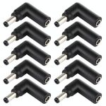 10 PCS 4,5 x 3,0 mm femmina a 5,5 x 2,1 mm connettore adattatore a gomito maschio