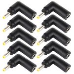 10 PCS 4,5 x 3,0 mm femmina a 2,5 x 0,7 mm maschio connettore adattatore a gomito