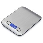 Bilancia elettronica da cucina portatile da cucina in acciaio inossidabile per piccoli alimenti, colore: 5 kg / 1 g (modello a batteria nero)