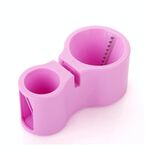 Grattugia a doppia testa multifunzionale a 2 pezzi con utensili da cucina per affilare (rosa)