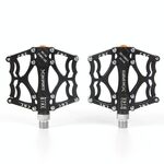 Pedale per bicicletta Pedale per mountain bike in lega di alluminio Pedale con cuscinetto antiscivolo (901 nero)